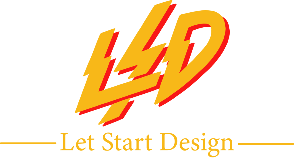 Let Start Design Full Logo White