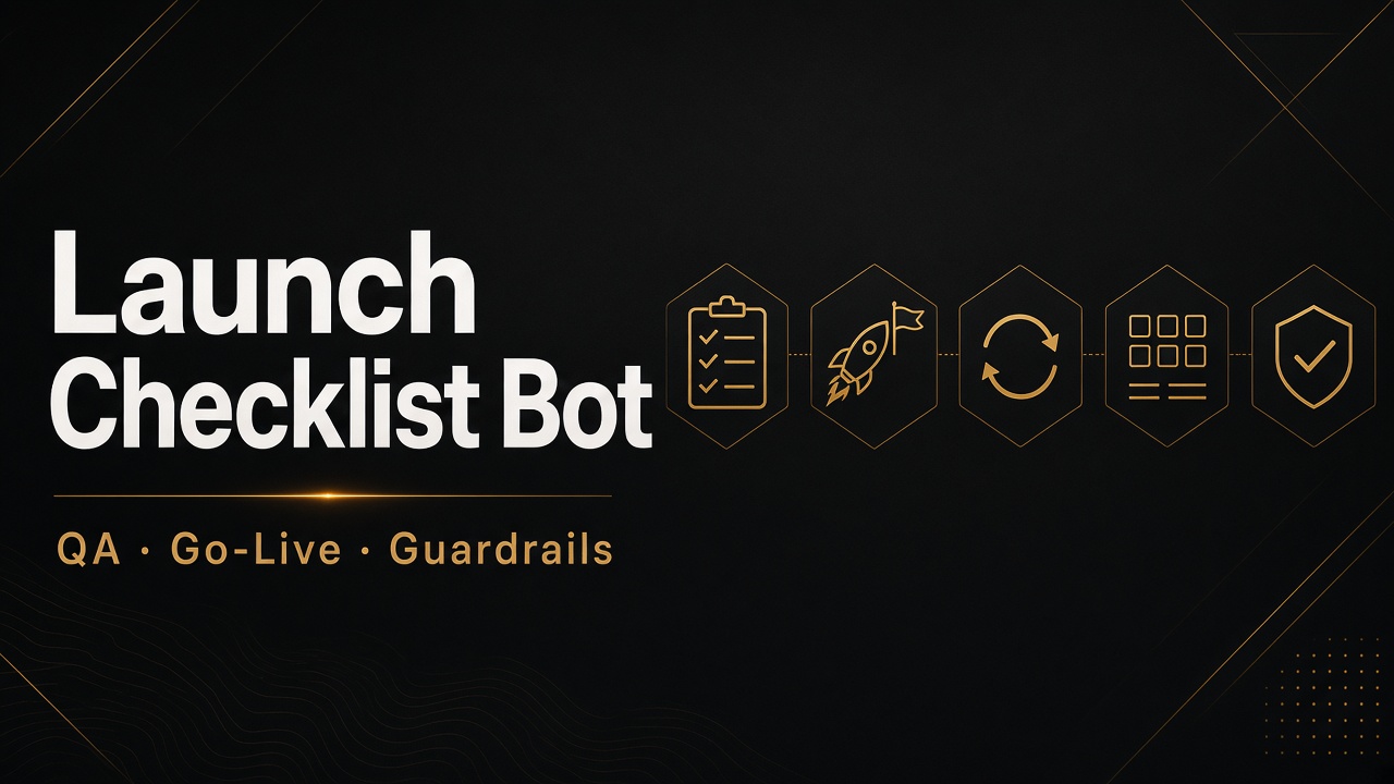 How to build a website launch checklist AI bot with QA, redirects, and go/no-go guardrails