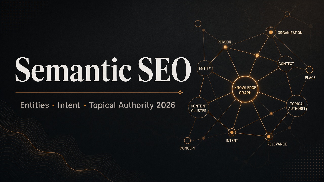 Semantic SEO practical guide 2026 covering entities intent and topical authority